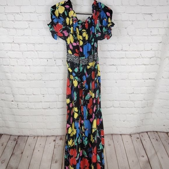 Rixo x Target Floral Puff Sleeve Off Shoulder Maxi Dress NWT 0 - Picture 4 of 13